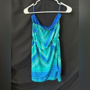 Express Teal and Blue Patterned Garment